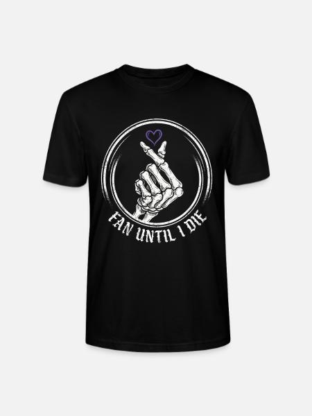 Fan until I Die – Skeleton Heart - Stanley/Stella CRAFTER Unisex Organic T-Shirt - black