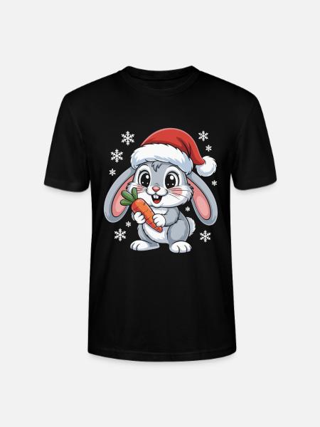 Winterhase mit Karotte - Stanley/Stella Unisex Bio-T-Shirt CRAFTER - Schwarz