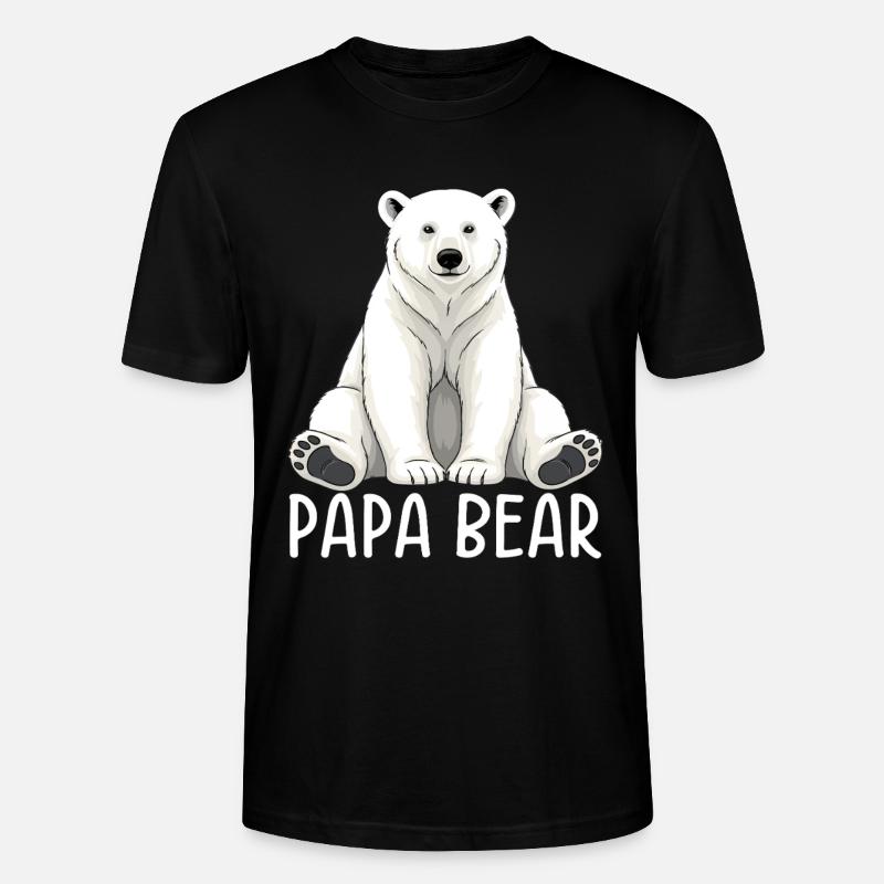 Papa Bear - Stanley/Stella Unisex Bio-T-Shirt CRAFTER - Schwarz