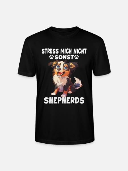 Australian Shepherd Gassi T Hundehalter Geschenk - Stanley/Stella Unisex Bio-T-Shirt CRAFTER - Schwarz