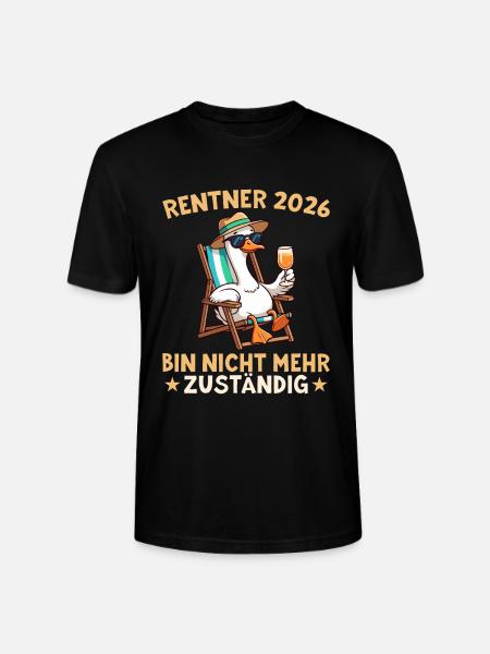 Eläkeläinen 2026 En ole enää vastuussa - Stanley/Stella CRAFTER unisex luomu-t-paita - musta