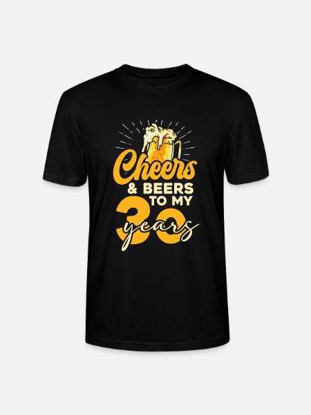 Cheers & Beers on its 30th birthday - Stanley/Stella CRAFTER Unisex Organic T-Shirt - black