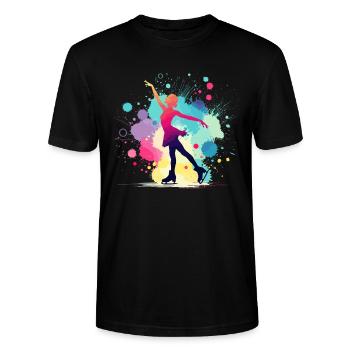 Patinage artistique, patinage artistique, patinage artistique - T-shirt bio CRAFTER Stanley Stella Unisexe - noir - Devant - Alina (178cm) & Michal (187cm)