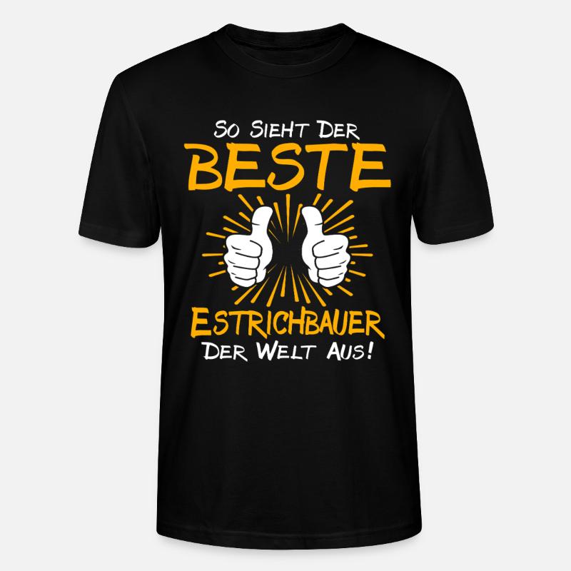 Estrichbauer Geschenkidee - Stanley/Stella Unisex Bio-T-Shirt CRAFTER - Schwarz