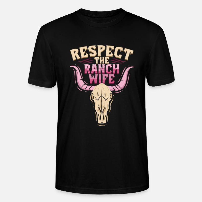 Ehefrau eines Bauern Mutter - Stanley/Stella Unisex Bio-T-Shirt CRAFTER - Schwarz