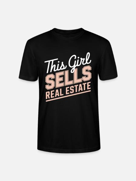 This Girl Sells Real Estate - Stanley/Stella CRAFTER Unisex Organic T-Shirt - black