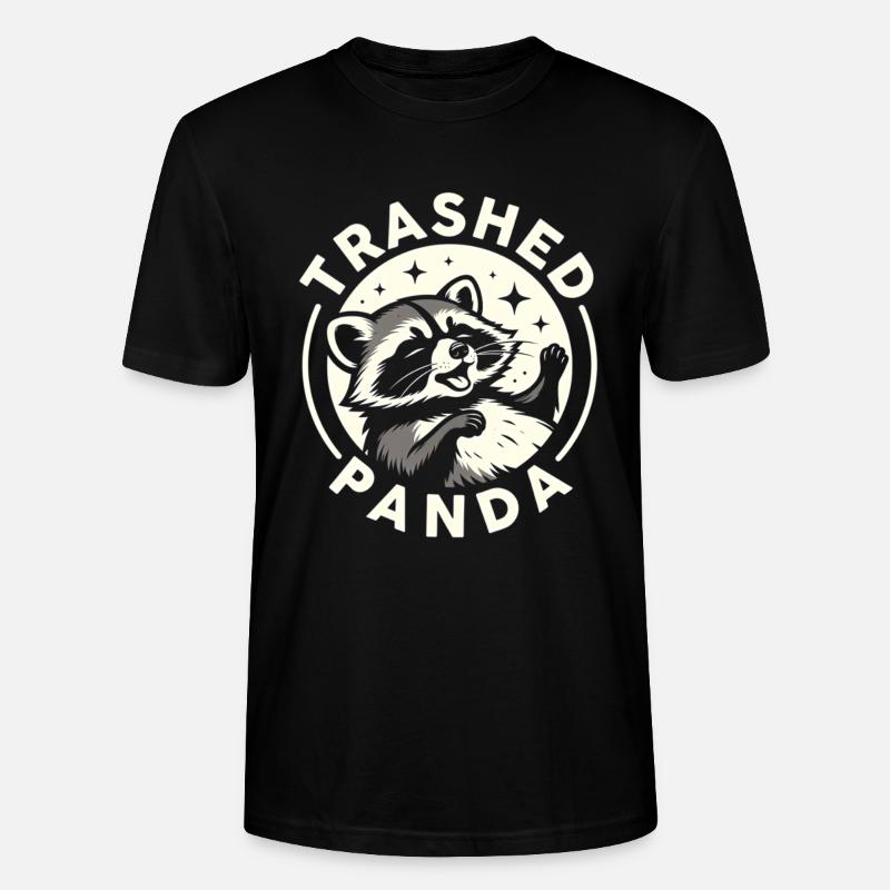 Drôle de mème panda Panda - T-shirt bio CRAFTER Stanley Stella Unisexe - noir