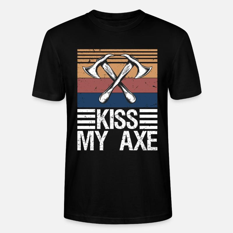 Lumberjack Axe Chop Wood Gift - Stanley/Stella Unisex Bio-T-Shirt CRAFTER - Schwarz