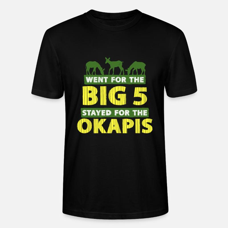 Okapi Animal - T-shirt bio CRAFTER Stanley Stella Unisexe - noir
