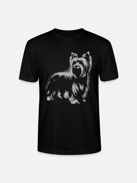 Yorkshire Terrier Design für Hundefreunde - Stanley/Stella Unisex Bio-T-Shirt CRAFTER - Schwarz