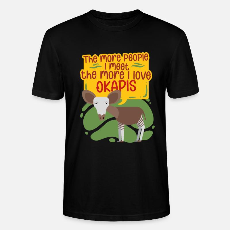 Okapi Tier - Stanley/Stella Unisex Bio-T-Shirt CRAFTER - Schwarz