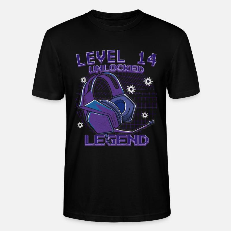 Level 14 Unlock Legend - Stanley/Stella Unisex Bio-T-Shirt CRAFTER - Schwarz