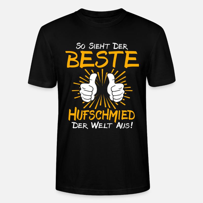 Idée de cadeau pour le maréchal-ferrant - T-shirt bio CRAFTER Stanley Stella Unisexe - noir