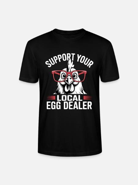 Support your local egg dealer - Stanley/Stella CRAFTER Unisex Organic T-Shirt - black