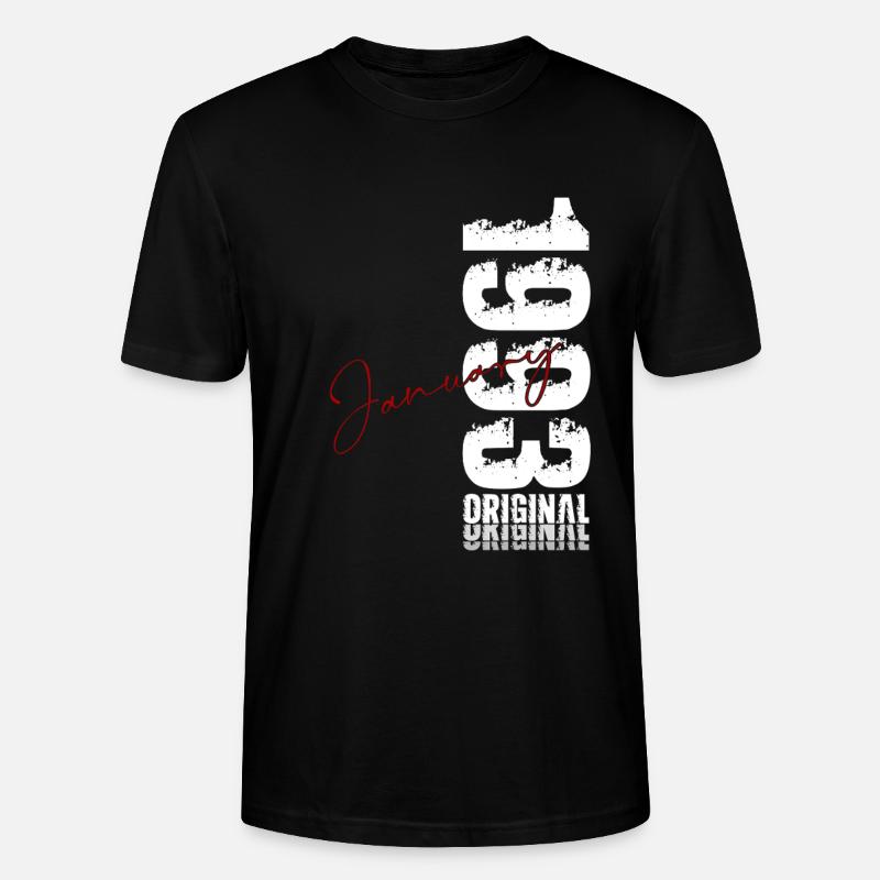 33e anniversaire Original janvier 1993 - T-shirt bio CRAFTER Stanley Stella Unisexe - noir