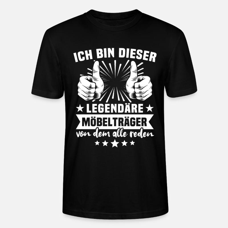 Möbelträger Legende - Stanley/Stella Unisex Bio-T-Shirt CRAFTER - Schwarz