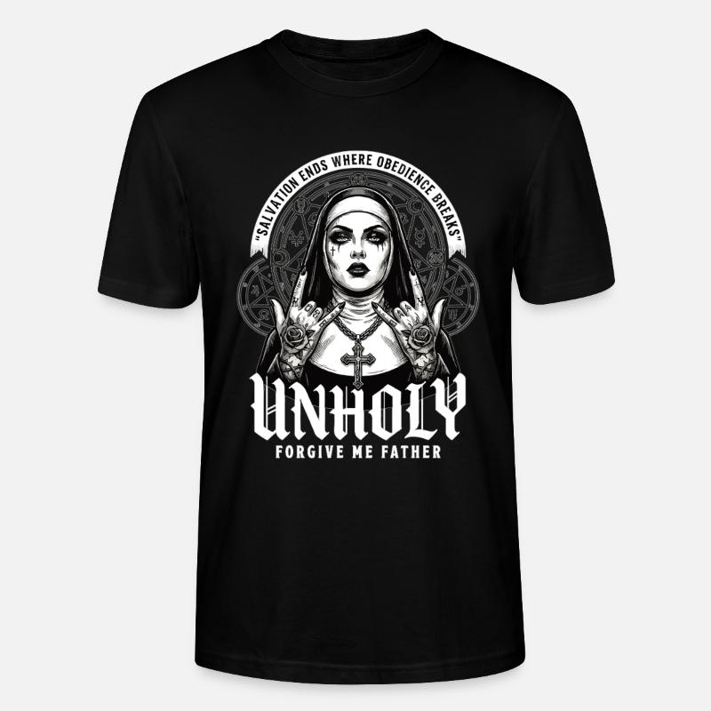 Nonne impie – Le salut prend fin - T-shirt bio CRAFTER Stanley Stella Unisexe - noir