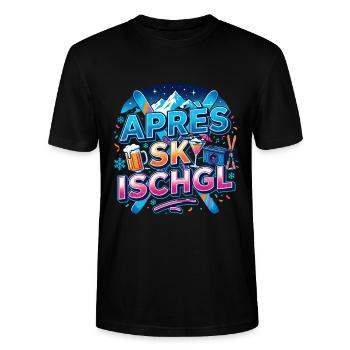 Ischgl Après Ski Party - Stanley/Stella Unisex Bio-T-Shirt CRAFTER - Schwarz - Vorne - Alina (178cm) & Michal (187cm)