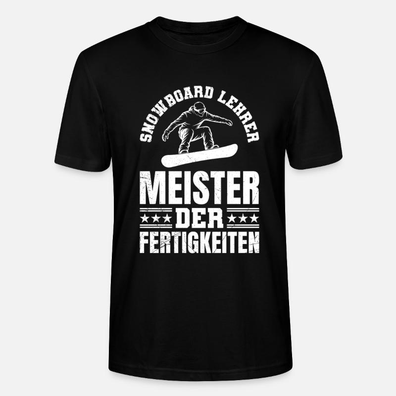 Snowboarder SNOWBOARD INSTRUCTOR MASTER - Stanley/Stella CRAFTER Unisex Organic T-Shirt - black