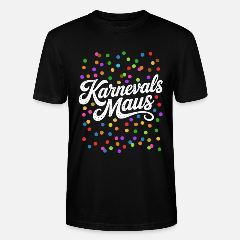 Karnevals Maus Konfetti Kostüm - Stanley/Stella Unisex Bio-T-Shirt CRAFTER - Schwarz