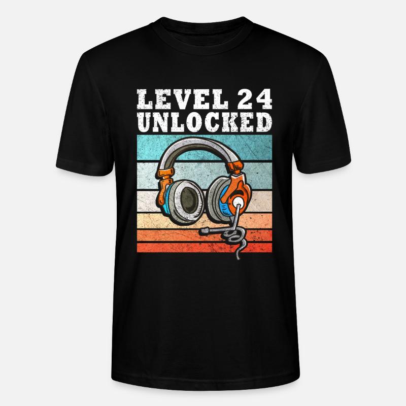 Level 24 Unlocked Kopfhörer - Stanley/Stella Unisex Bio-T-Shirt CRAFTER - Schwarz