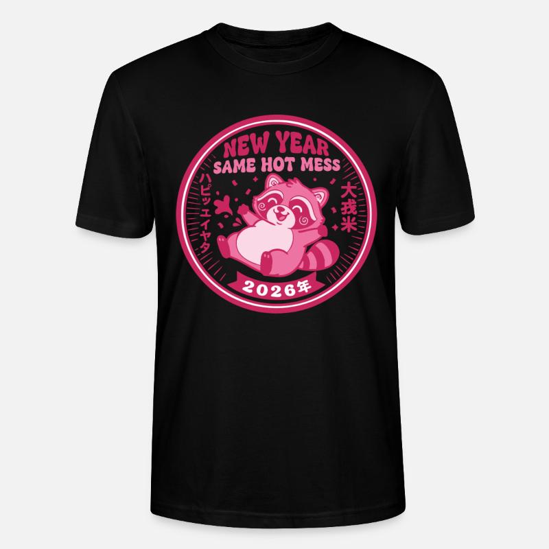 Neujahr Same Hot Mess 2026 Feier - Stanley/Stella Unisex Bio-T-Shirt CRAFTER - Schwarz