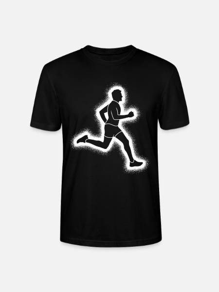 Running Jogging Men's Boys Runner - Stanley/Stella CRAFTER Unisex Organic T-Shirt - black