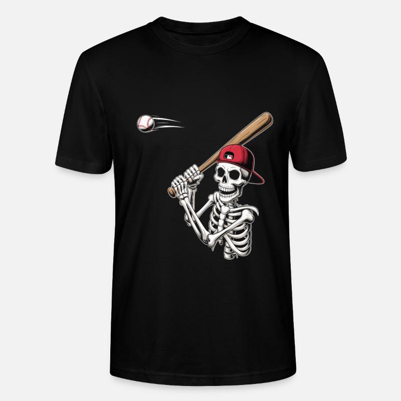 Baseball-Skelett - Stanley/Stella Unisex Bio-T-Shirt CRAFTER - Schwarz