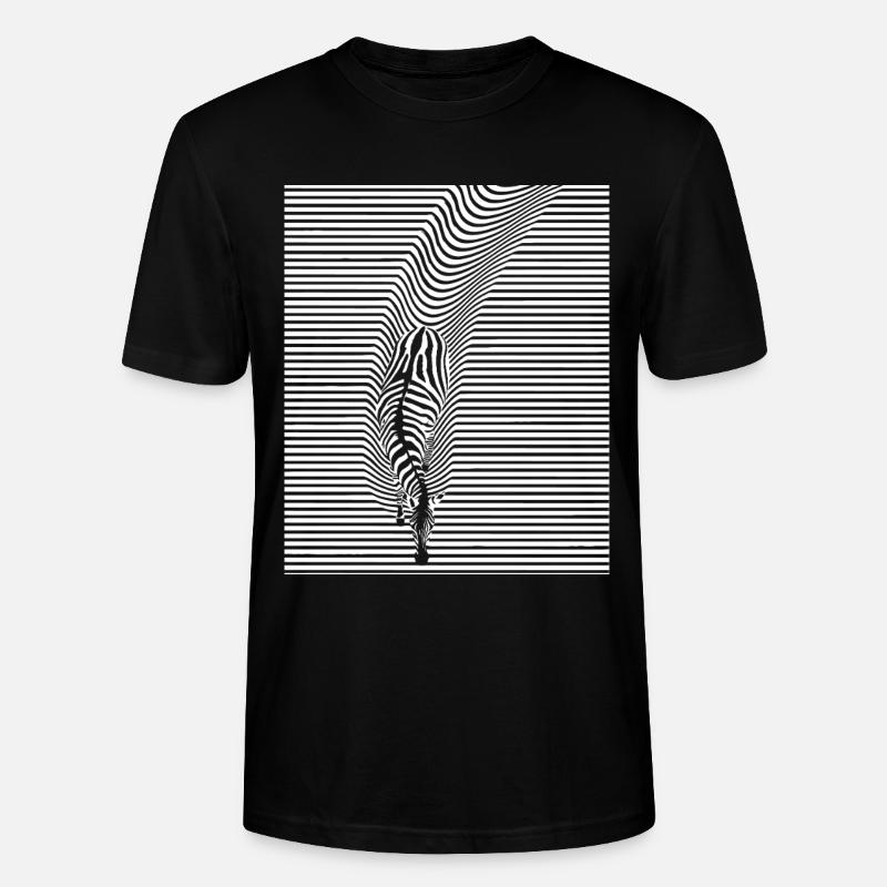 Zebra Kunst - Stanley/Stella Unisex Bio-T-Shirt CRAFTER - Schwarz