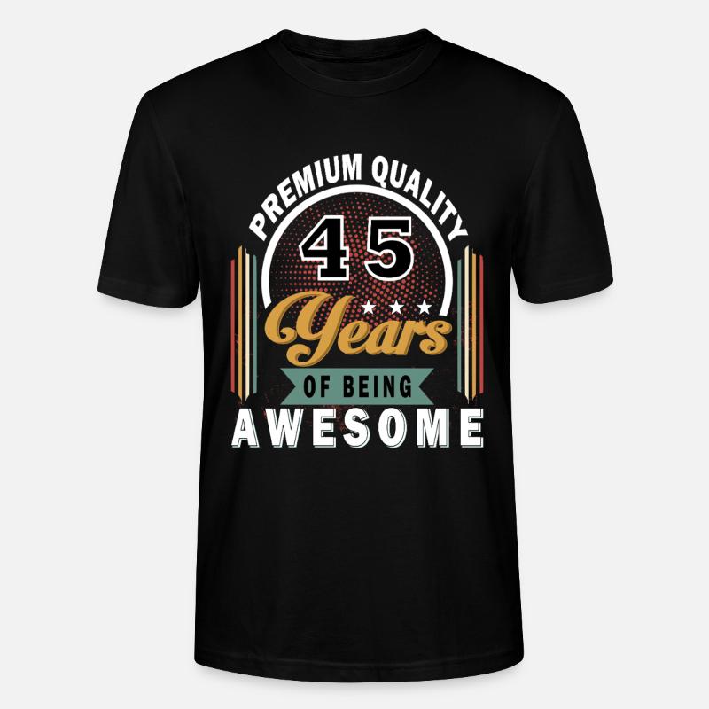 45 Jahre Awesome Jubiläum - Stanley/Stella Unisex Bio-T-Shirt CRAFTER - Schwarz