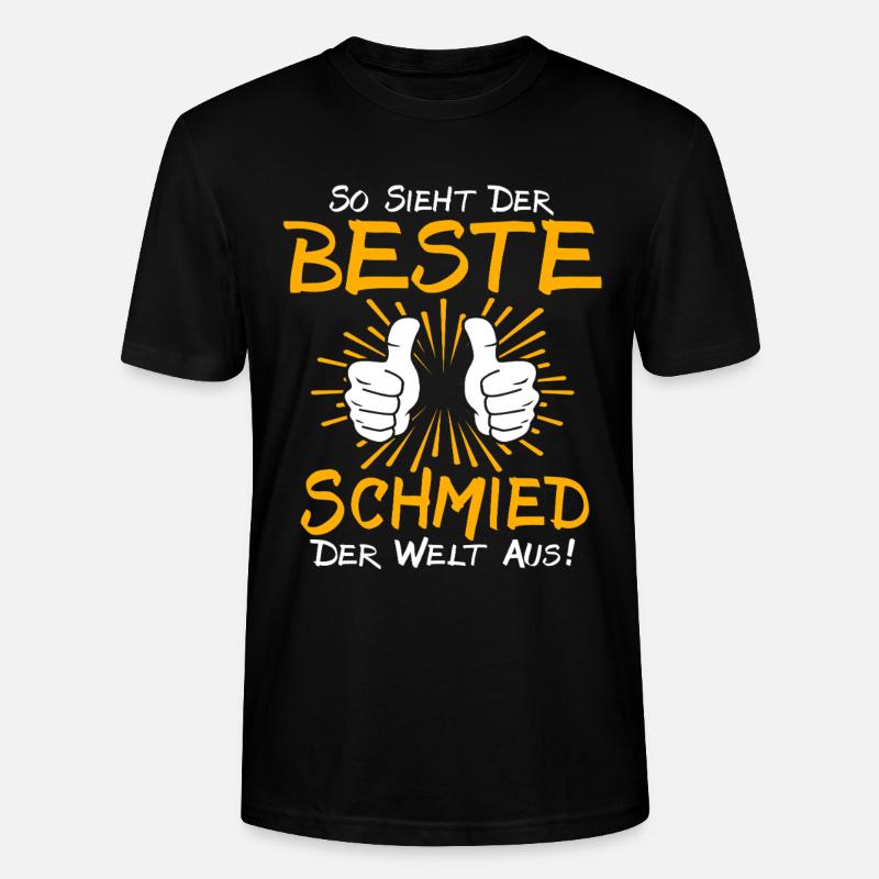 Schmied Geschenkidee - Stanley/Stella Unisex Bio-T-Shirt CRAFTER - Schwarz