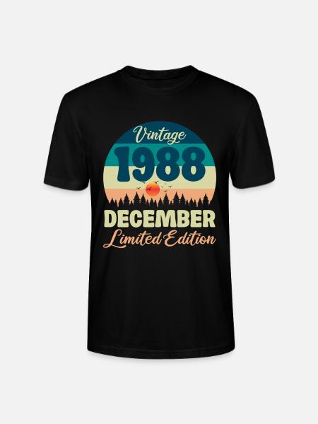 Birthday December 1988 Birthday Gift - Stanley/Stella CRAFTER Unisex Organic T-Shirt - black