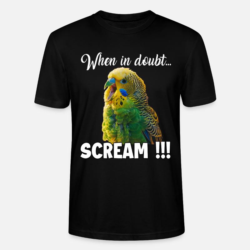 Cadeaux créatifs Bird Friends Perruche - T-shirt bio CRAFTER Stanley Stella Unisexe - noir