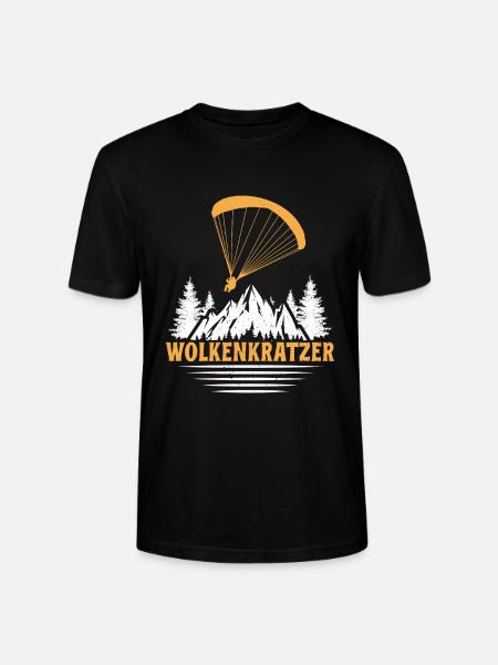Paraglider SKYSCRAPER FUNNY - Stanley/Stella CRAFTER Unisex Organic T-Shirt - black