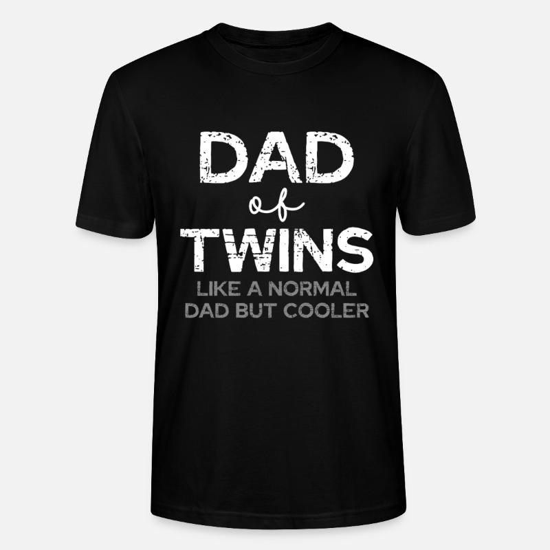 Vater Zwillinge – Cooler Dad - Stanley/Stella Unisex Bio-T-Shirt CRAFTER - Schwarz