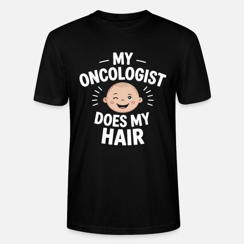Mon oncologue coiffe mes cheveux - T-shirt bio CRAFTER Stanley Stella Unisexe - noir