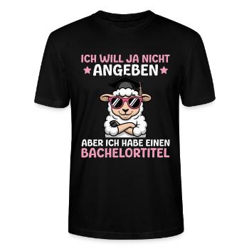 Examen de licence étudiant Licence - T-shirt bio CRAFTER Stanley Stella Unisexe - noir - Devant - Alina (178cm) & Michal (187cm)