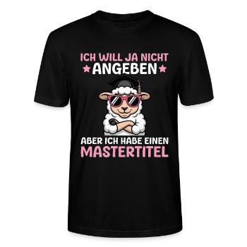 Master's examination passed, student's master's degree - Stanley/Stella CRAFTER Unisex Organic T-Shirt - black - Front - Alina (178cm) & Michal (187cm)