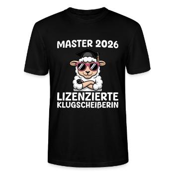 Master 2026 Sheep Master Exam Passed - Stanley/Stella CRAFTER Unisex Organic T-Shirt - black - Front - Alina (178cm) & Michal (187cm)