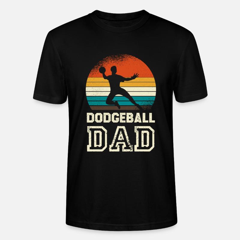 Dodgeballdad au Retro Sunset - T-shirt bio CRAFTER Stanley Stella Unisexe - noir