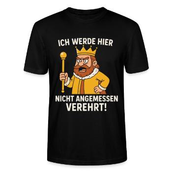 Nicht angemessen verehrt König Spruch - Stanley/Stella Unisex Bio-T-Shirt CRAFTER - Schwarz - Vorne - Alina (178cm) & Michal (187cm)