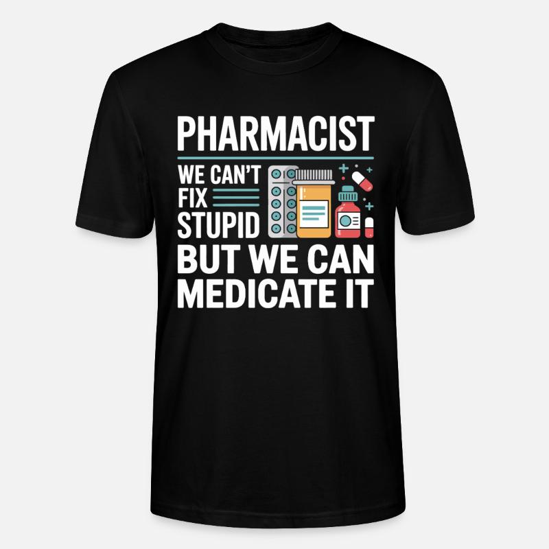 Pharma Humor Medicate It - Stanley/Stella CRAFTER Unisex Organic T-Shirt - black