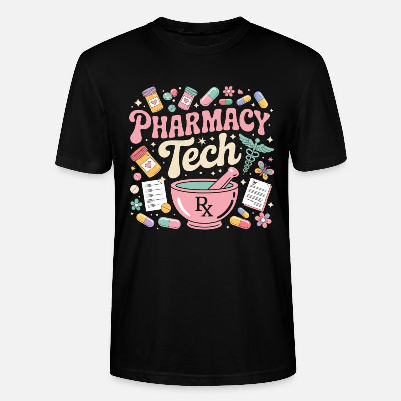 PharmaTech Apotheke Illustration - Stanley/Stella Unisex Bio-T-Shirt CRAFTER - Schwarz