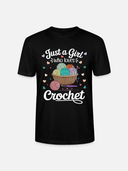 Buntes Häkeln Hobby & Wolle Liebhaberin - Stanley/Stella Unisex Bio-T-Shirt CRAFTER - Schwarz