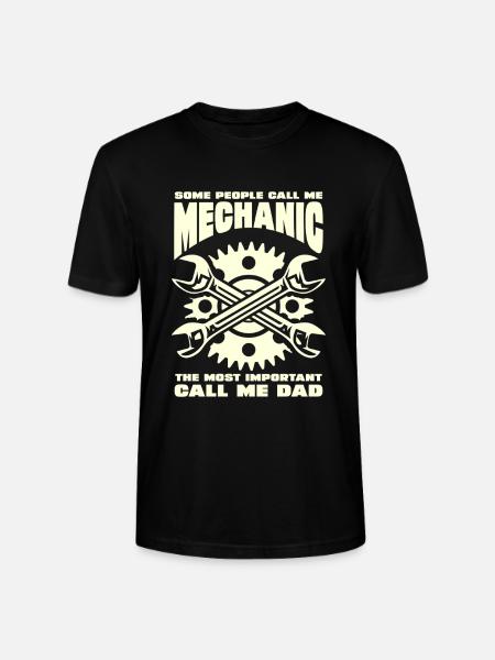 Mechanic Dad Saying - Stanley/Stella CRAFTER Unisex Organic T-Shirt - black