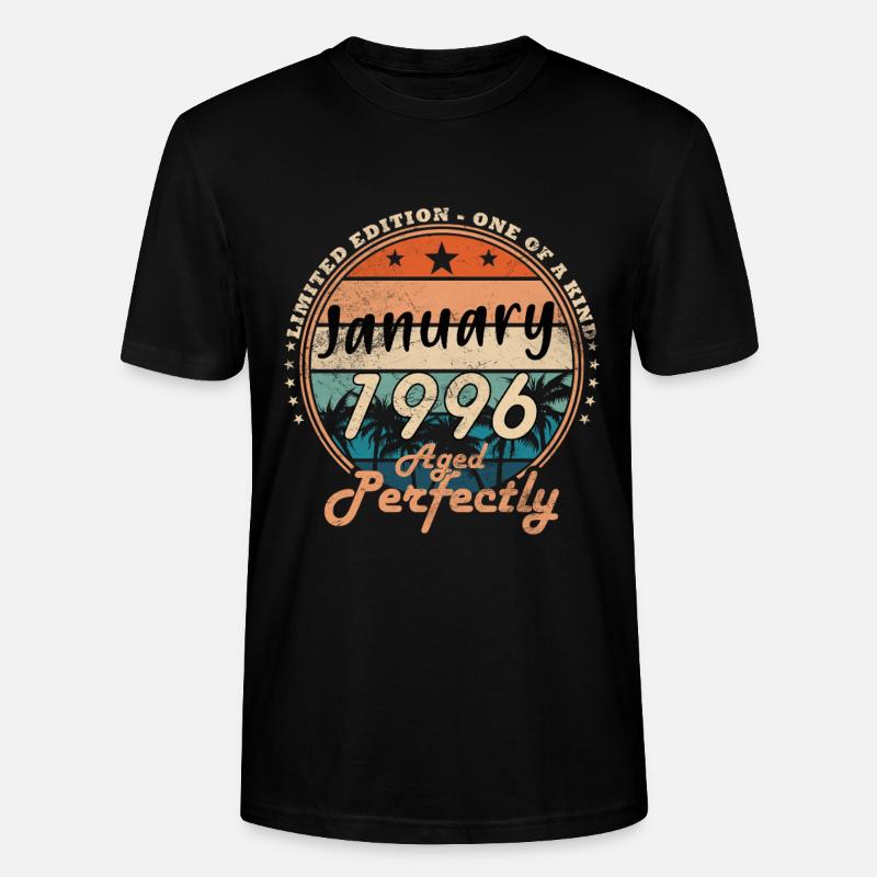 30e anniversaire Original janvier 1996 - T-shirt bio CRAFTER Stanley Stella Unisexe - noir