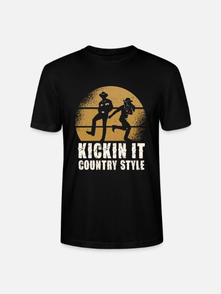 Cowboy Country Kickin It - Stanley/Stella CRAFTER Unisex Organic T-Shirt - black