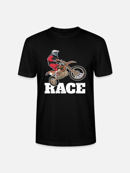 Dirt Biking Race - Stanley/Stella CRAFTER Unisex Organic T-Shirt - black