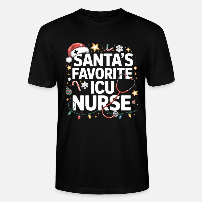 Santa ICU Pflegeheldin - Stanley/Stella Unisex Bio-T-Shirt CRAFTER - Schwarz