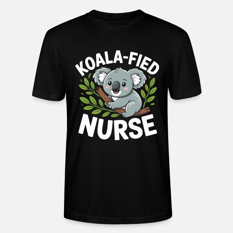Infirmière koala dans l’arbre - T-shirt bio CRAFTER Stanley Stella Unisexe - noir